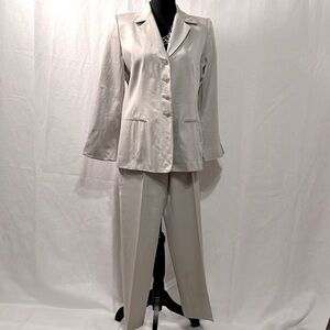Ellen Tracy Linda Allard silk blend 80’s Y2K vintage wedding 2pc pantsuit. PM